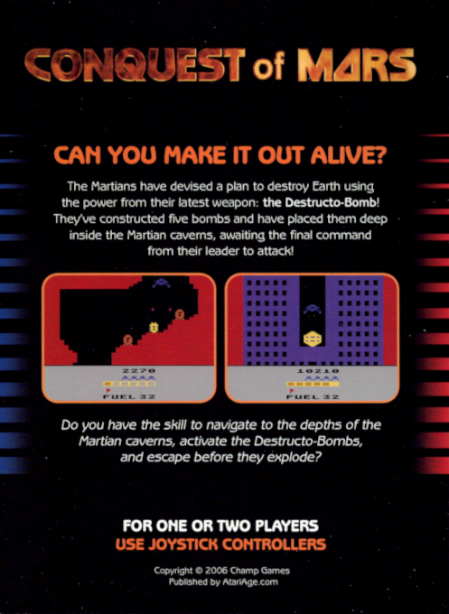 Conquest Of Mars (Homebrew) — Box back